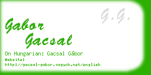 gabor gacsal business card