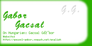 gabor gacsal business card